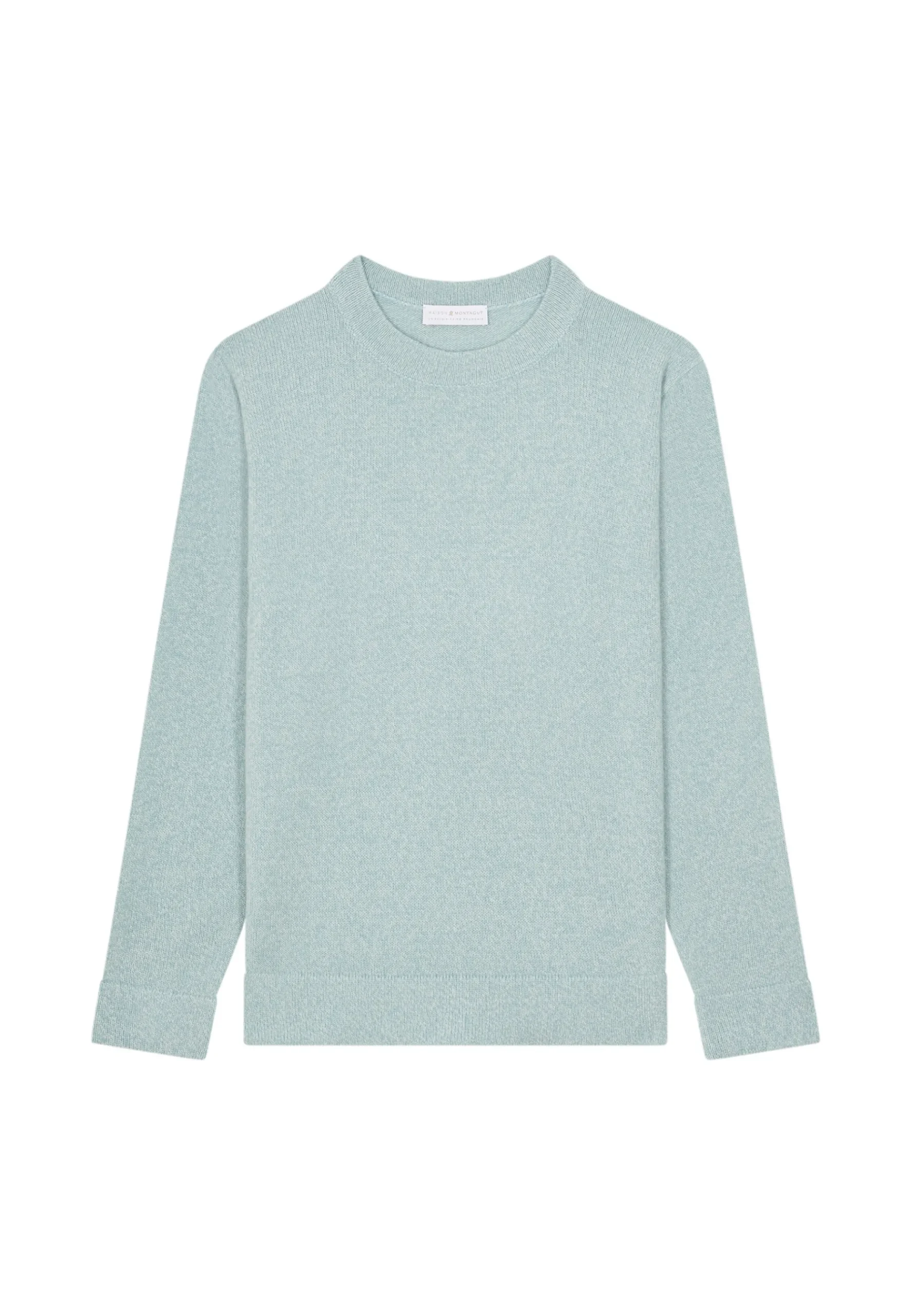 Montagut Pulls-Pull col rond en laine et cachemire - Fado 94-Vert amande