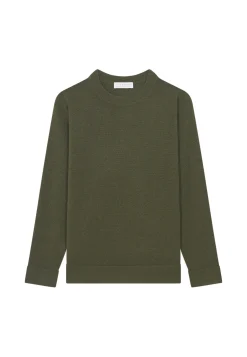 Montagut Pulls-Pull col rond en laine et cachemire - Fado 83-Kaki
