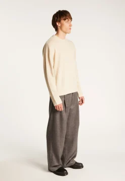 Montagut Pulls-Pull col rond en laine et cachemire - Tylan 82-Ecru