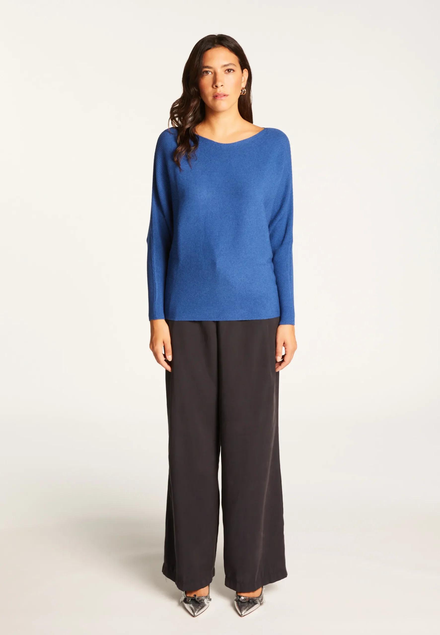 Montagut Pulls-Pull col rond en laine mélangée - Ruby 48-Bleu roi