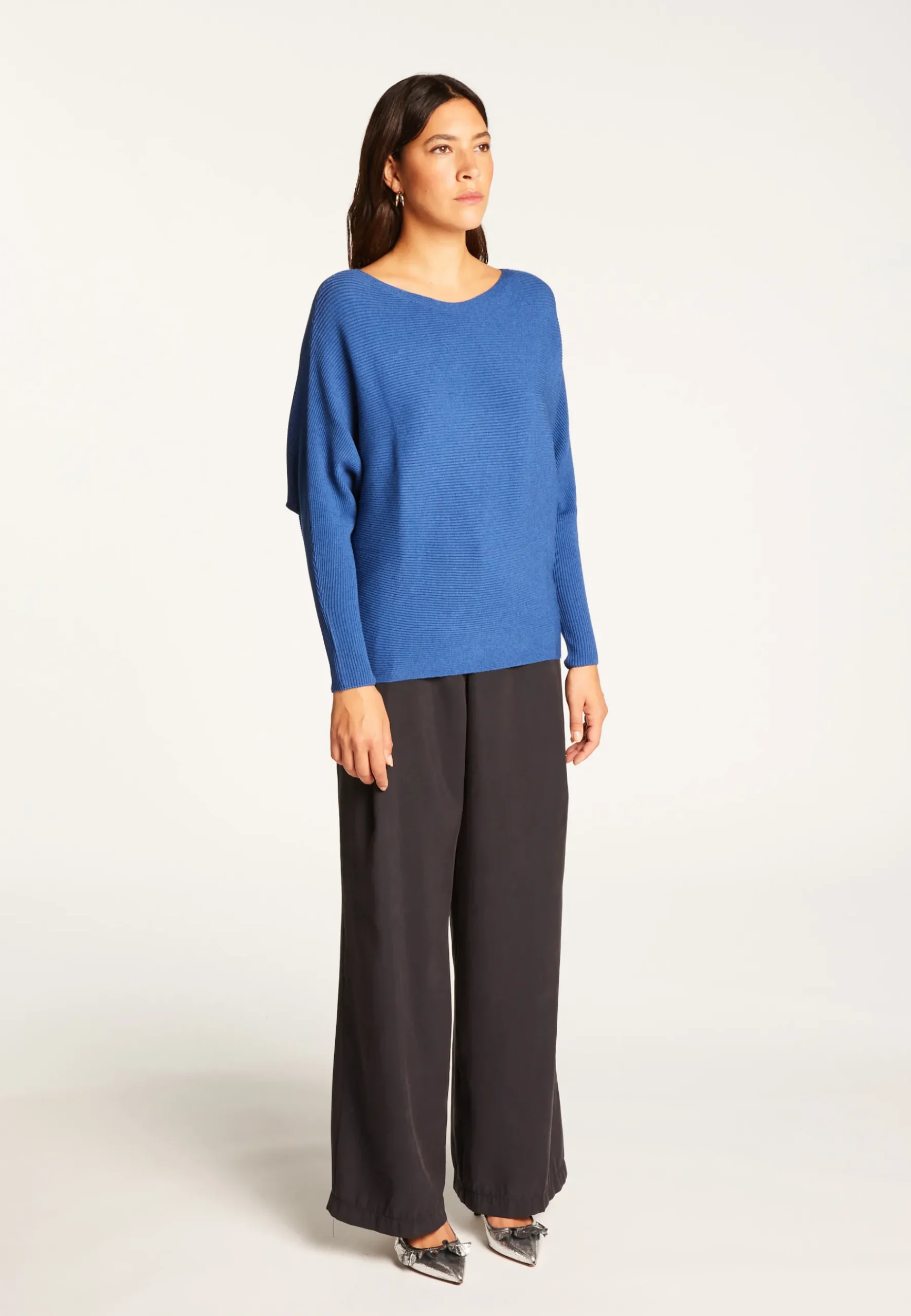 Montagut Pulls-Pull col rond en laine mélangée - Ruby 48-Bleu roi