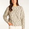 Montagut Pulls-Pull col rond en laine mohair - Vanessa 82-Ecru