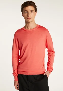 Montagut Pulls-Pull col rond en laine mérinos - Eddie 24-Rose clair