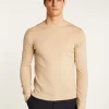 Montagut Pulls-Pull col rond en laine mérinos - Erin 12-Beige clair