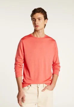 Montagut Pulls-Pull col rond en laine mérinos - Erin 24-Rose clair