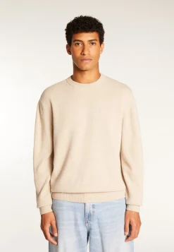 Montagut Pulls-Pull col rond en laine mérinos - Thomas 13-Beige moyen