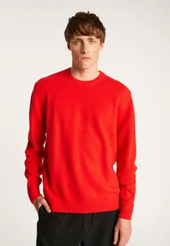 Montagut Pulls-Pull col rond en laine mérinos - Thomas 52-Rouge