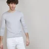 Montagut Pulls-Pull col rond en laine mérinos - Eddie 11-Gris clair