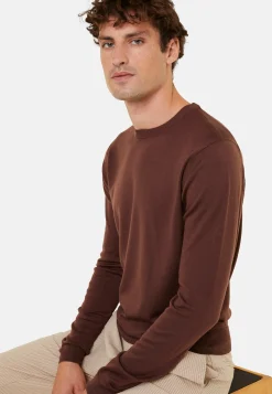 Montagut Pulls-Pull col rond en laine mérinos - Eddie 47Marron foncé