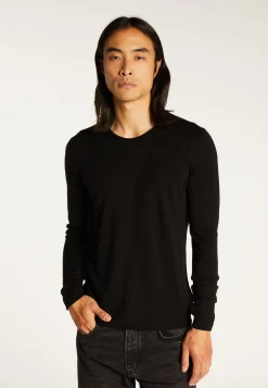 Montagut Pulls-Pull col rond en laine mérinos - Eddie 01-Noir
