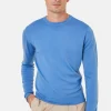 Montagut Pulls-Pull col rond en laine mérinos - Eddie 06-Bleu moyen