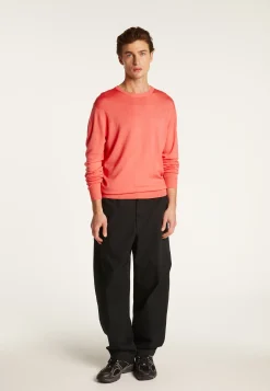 Montagut Pulls-Pull col rond en laine mérinos - Eddie 24-Rose clair