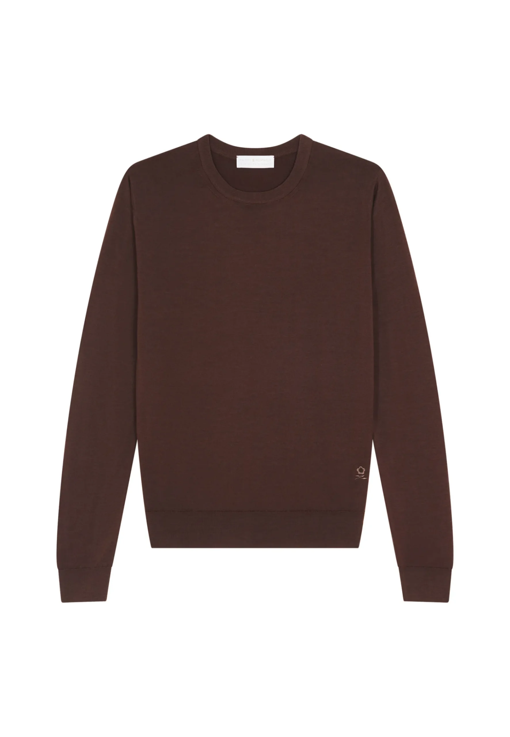 Montagut Pulls-Pull col rond en laine mérinos - Eddie 47Marron foncé
