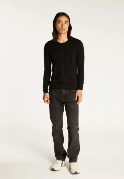 Montagut Pulls-Pull col rond en laine mérinos - Eddie 01-Noir