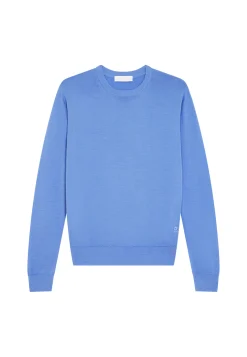 Montagut Pulls-Pull col rond en laine mérinos - Eddie 06-Bleu moyen
