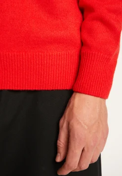 Montagut Pulls-Pull col rond en laine mérinos - Thomas 52-Rouge