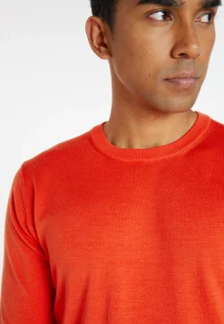 Montagut Pulls-Pull col rond en laine mérinos - Eddie 15-Orange