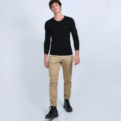 Montagut Pulls-Pull col rond en laine mérinos - Eddie 01-Noir