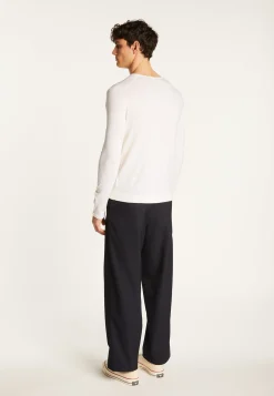 Montagut Pulls-Pull col rond en laine mérinos - Erin 82-Ecru