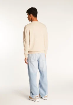 Montagut Pulls-Pull col rond en laine mérinos - Thomas 13-Beige moyen