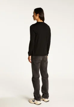 Montagut Pulls-Pull col rond en laine mérinos - Eddie 01-Noir