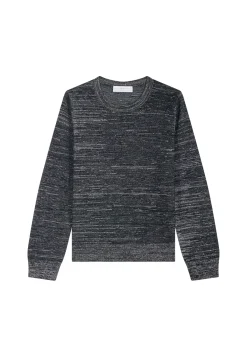 Montagut Pulls-Pull col rond en laine mérinos lurex - Asena Lux 01-Noir