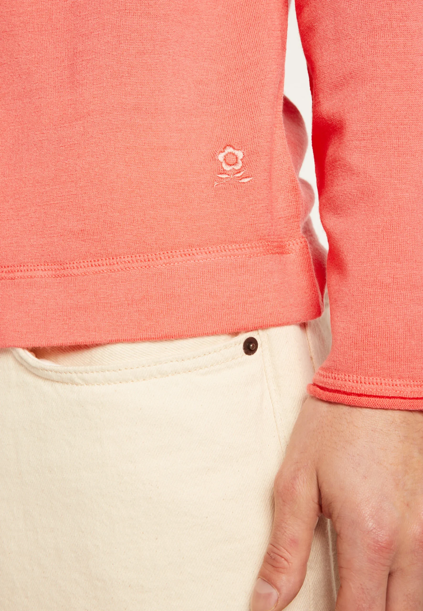 Montagut Pulls-Pull col rond en laine mérinos - Erin 24-Rose clair