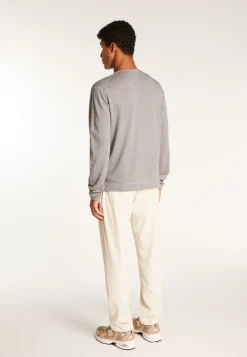 Montagut Pulls-Pull col rond en laine mérinos - Erin 09-Gris moyen