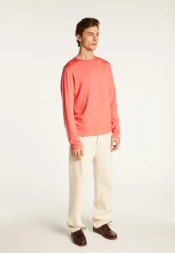 Montagut Pulls-Pull col rond en laine mérinos - Erin 24-Rose clair