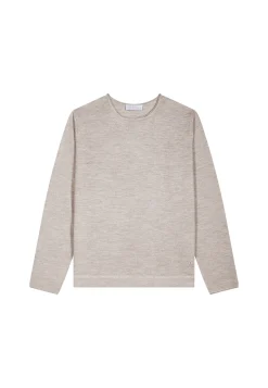 Montagut Pulls-Pull col rond en laine mérinos - Erin 09-Gris moyen