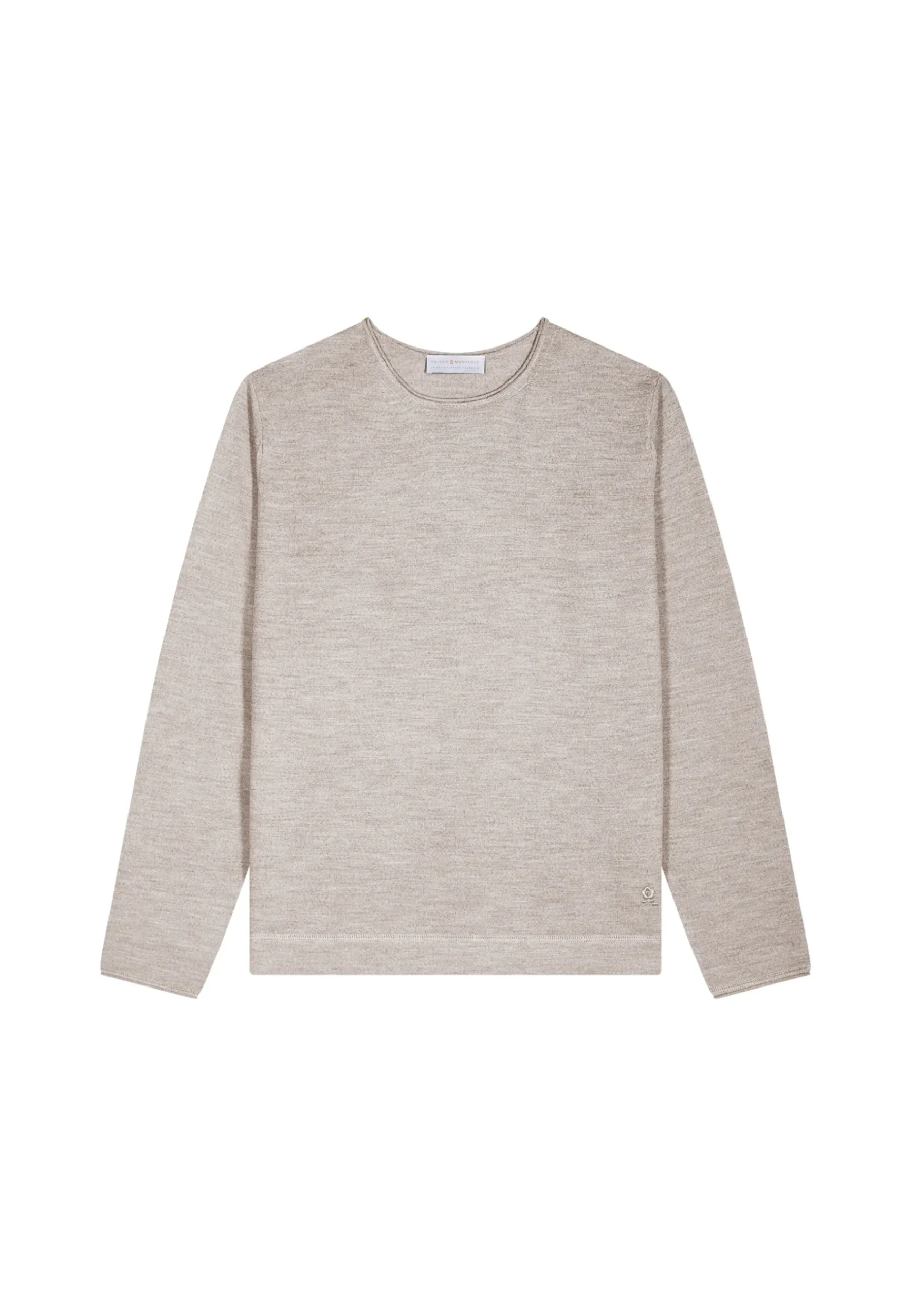 Montagut Pulls-Pull col rond en laine mérinos - Erin 09-Gris moyen