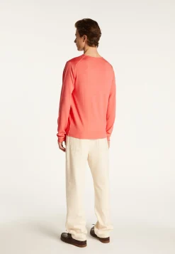 Montagut Pulls-Pull col rond en laine mérinos - Erin 24-Rose clair