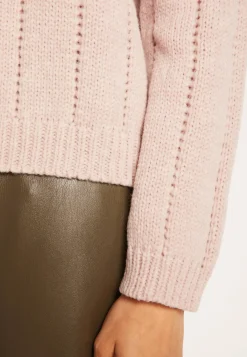 Montagut Pulls-Pull col rond en laine nylon - Gustave 24-Rose clair