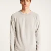 Montagut Pulls-Pull col rond en laine velours - Tino 09-Gris moyen