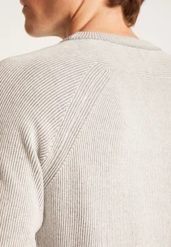 Montagut Pulls-Pull col rond en laine velours - Tino 09-Gris moyen