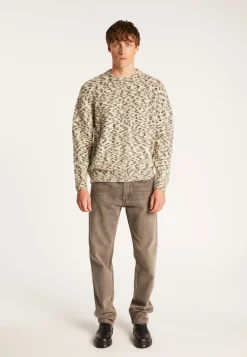 Montagut Pulls-Pull col rond en mohair - Tex 82-Ecru