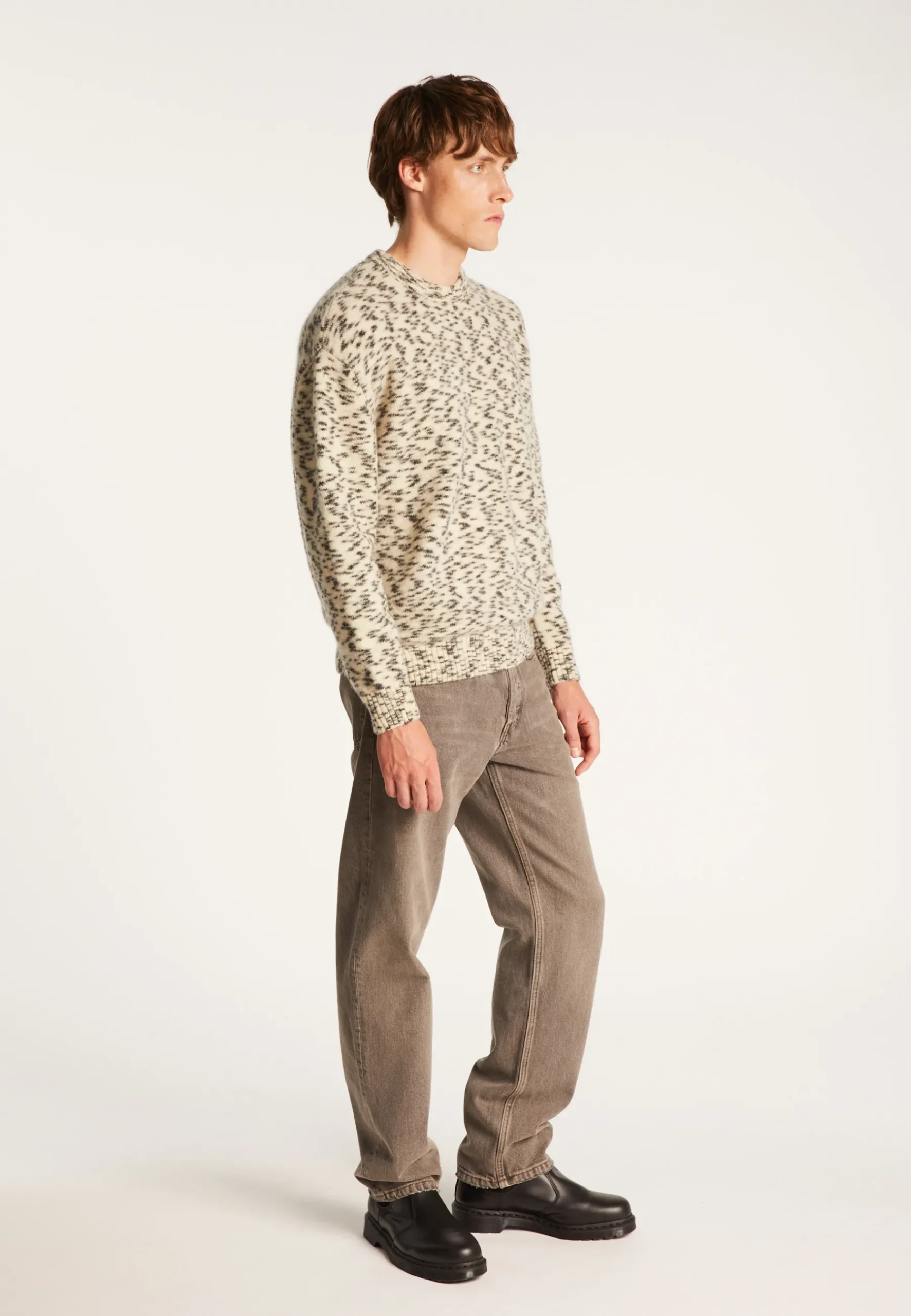 Montagut Pulls-Pull col rond en mohair - Tex 82-Ecru
