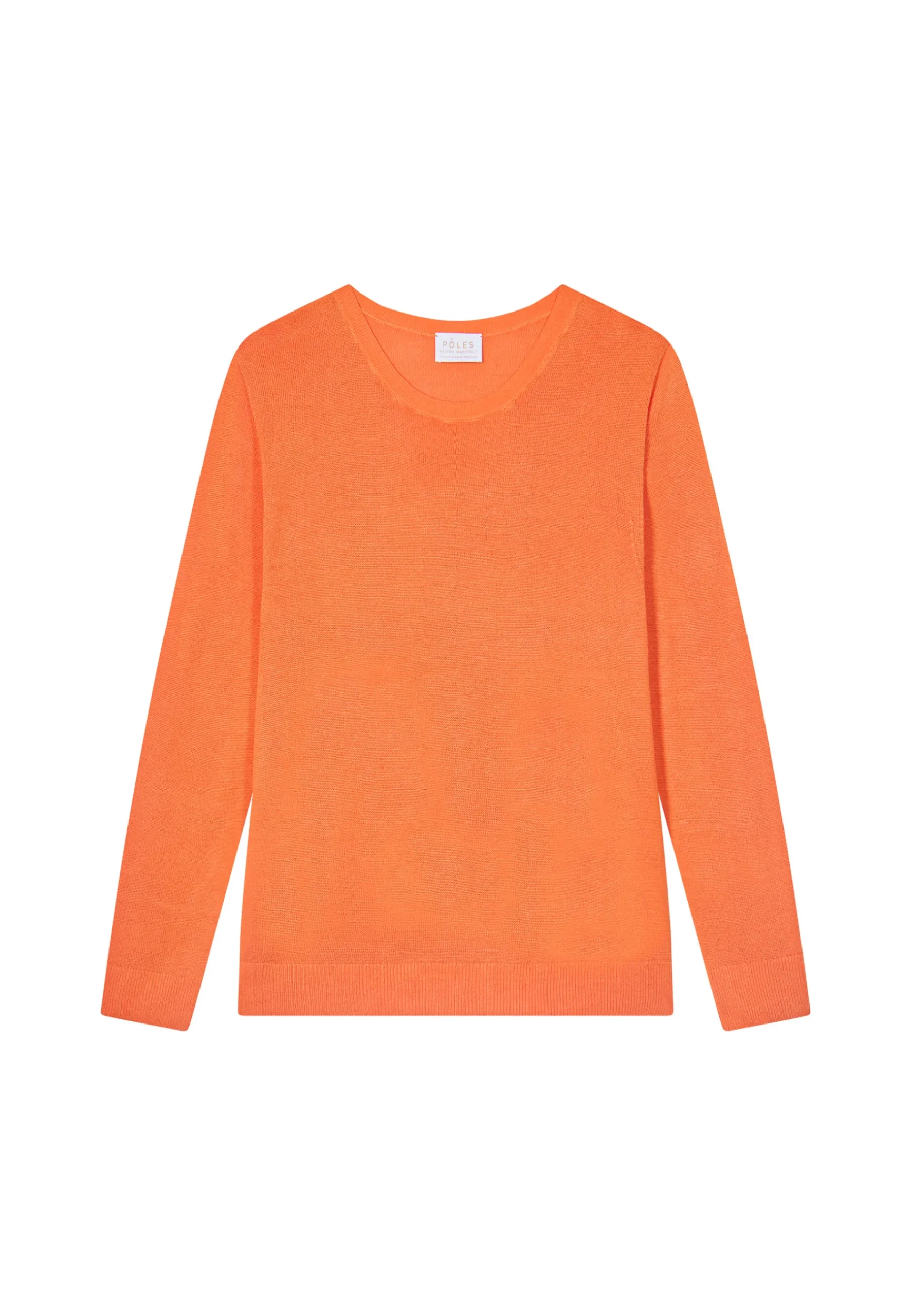 Montagut Pulls-Pull col rond en viscose et soie - Ninon 15-Orange