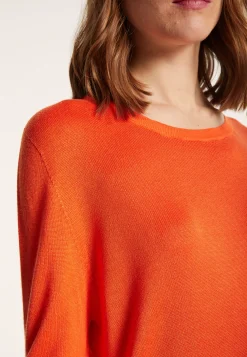 Montagut Pulls-Pull col rond en viscose et soie - Ninon 15-Orange