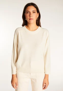 Montagut Pulls-Pull col rond laine mérinos - Rosalie 82-Ecru