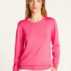 Montagut Les Incontournables-Pull col rond laine mérinos - Asena 91-Fuchsia