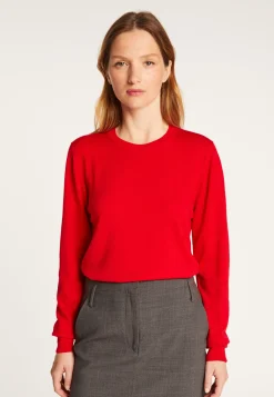 Montagut Les Incontournables-Pull col rond laine mérinos - Asena 52-Rouge