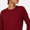 Montagut Les Incontournables-Pull col rond laine mérinos - Asena 51-Bordeaux