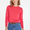 Montagut Les Incontournables-Pull col rond laine mérinos - Asena 52-Rouge
