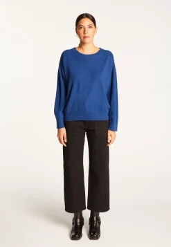 Montagut Pulls-Pull col rond laine mérinos - Rosalie 48-Bleu roi
