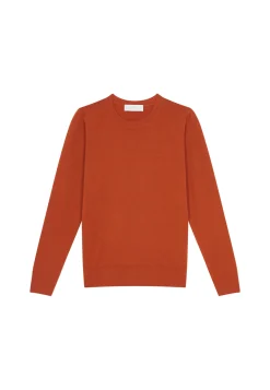 Montagut Les Incontournables-Pull col rond laine mérinos - Asena 92-Rouille