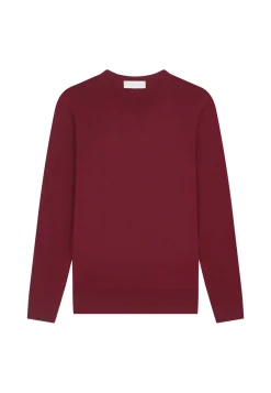 Montagut Les Incontournables-Pull col rond laine mérinos - Asena 51-Bordeaux