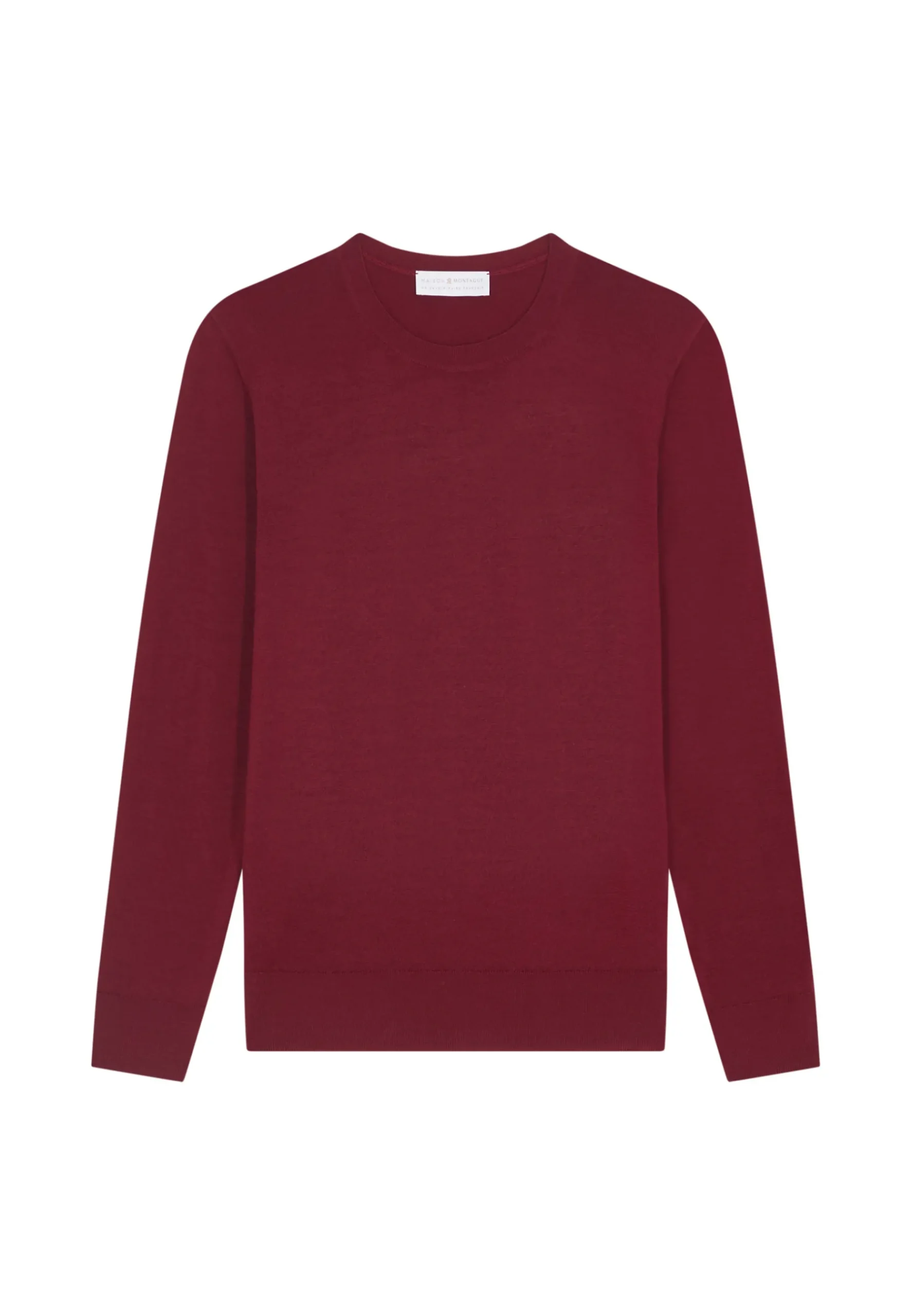 Montagut Les Incontournables-Pull col rond laine mérinos - Asena 51-Bordeaux