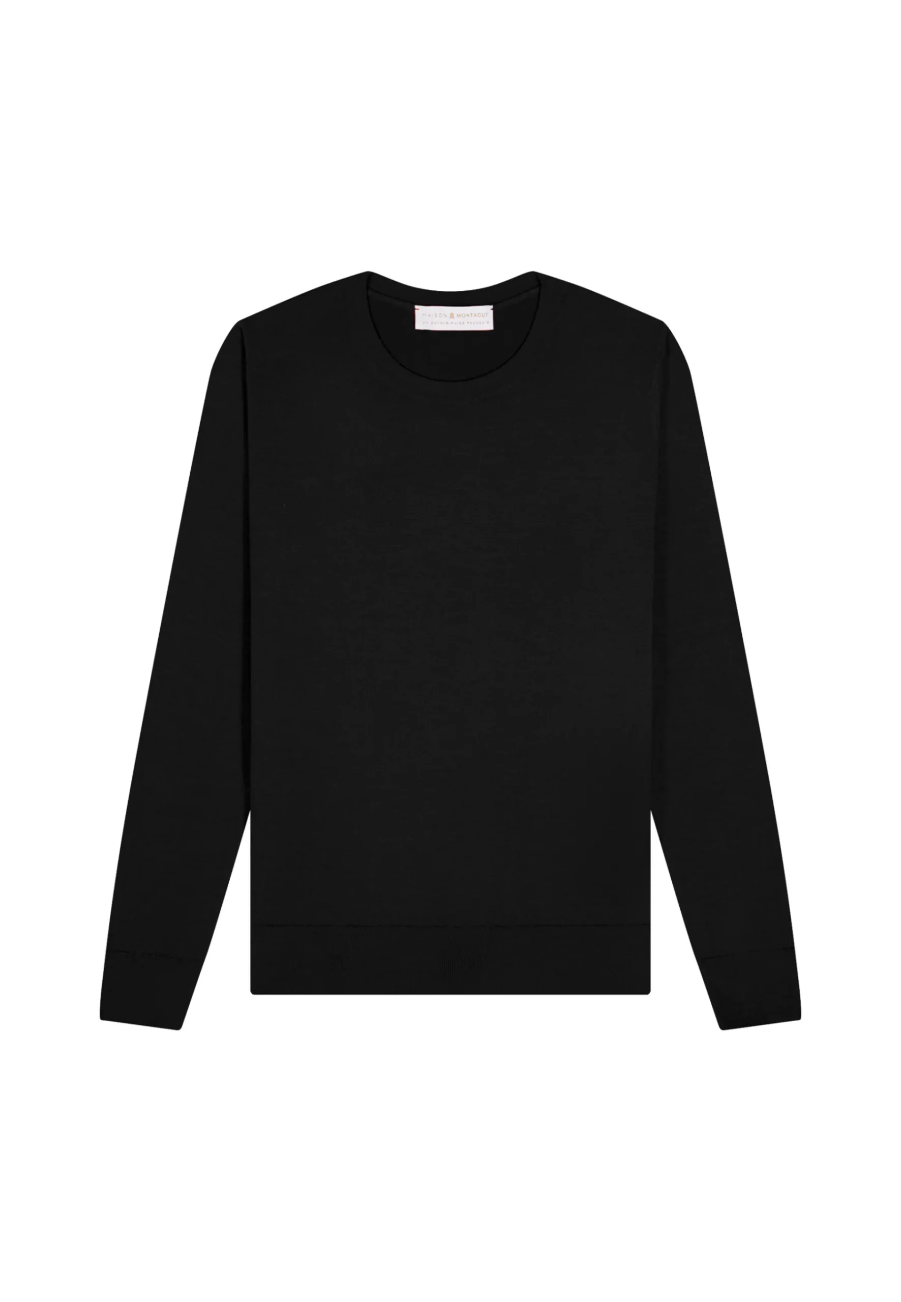 Montagut Les Incontournables-Pull col rond laine mérinos - Asena 01-Noir