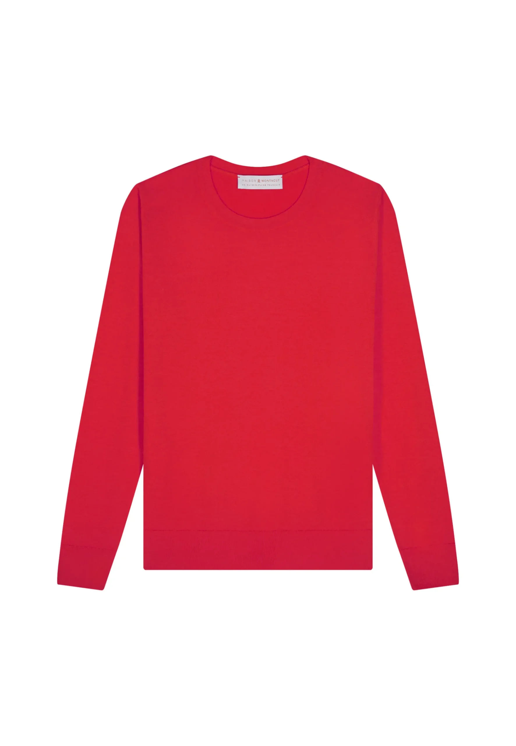 Montagut Les Incontournables-Pull col rond laine mérinos - Asena 52-Rouge